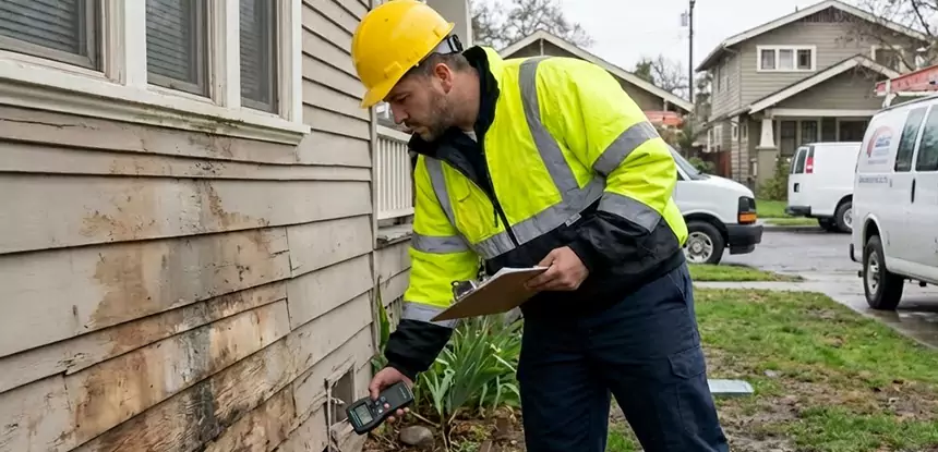 Water Damage Exterior Wall Grayson