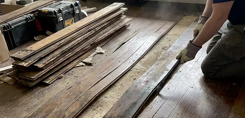 Wood Veneer Water Damage Repair Grayson